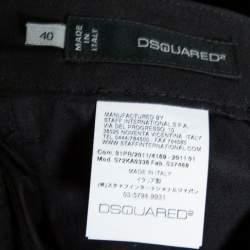 Dsquared2 Black Cotton Tapered Trousers M