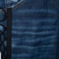 Pre Owned Dsquared2 Navy Blue Denim Tie Detail Deana Jeans S