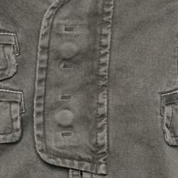 Dsquared2 Vintage Khaki Cotton Distressed Utility Jacket XXS