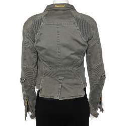 Dsquared2 Vintage Khaki Cotton Distressed Utility Jacket XXS