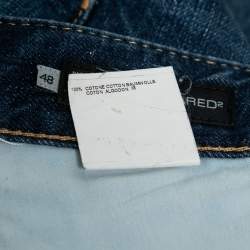 Dsquared2 Navy Blue Denim Paint Splatter Jeans L 