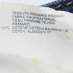 Pre Owned Dsquared2 Blue Denim Paint Splatter Slim Fit Jeans M Waist 32"