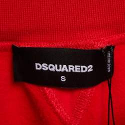 Dsquared2 Red Cotton Icon Print Joggers S