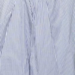 Dsquared2 Blue Striped Cotton Pleated Skirt M