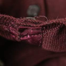 Pre Owned Dsquared2 Burgundy Wool & Silk Knit Button Front Cardigan L