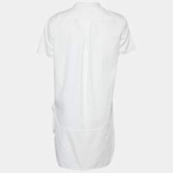 Dsquared2 White Cotton Button Front Shift Dress M