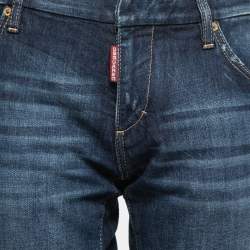 Pre Owned Dsquared2 Blue Distressed Denim Flags Jeans L Waist 33"