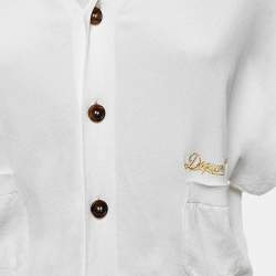 Dsquared2 White Knit Button Front Cardigan M