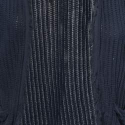 Dsquared2 Navy Blue Knit Open Front Shrug L