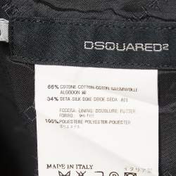 Pre Owned Dsquared2 Black Cotton Blend Strappy Mini Dress S