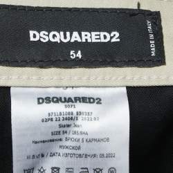 Pre Owned Dsquared2 Dark Grey Washed Denim Jeans XXL Waist 36"