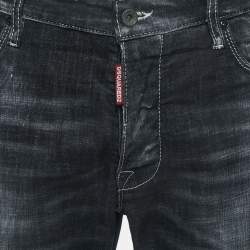 Pre Owned Dsquared2 Dark Grey Washed Denim Jeans XXL Waist 36"