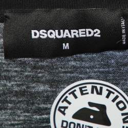 Pre Owned Dsquared2 Black Bruce Lee Printed Sleeveless T-Shirt M 