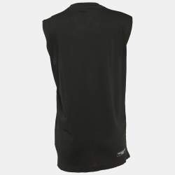 Pre Owned Dsquared2 Black Bruce Lee Printed Sleeveless T-Shirt M 