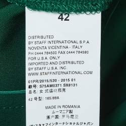 Dsquared2 Green Leather Zip Front Cropped Jacket M