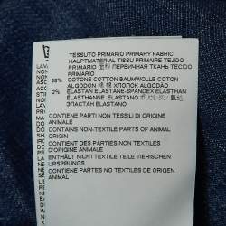 Pre Owned Dsquared2 Blue Washed Distressed Denim Frilled Sleeve Shirt M