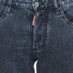 Dsquared2 Blue Washed Denim Buttoned Skinny Dan Jeans S