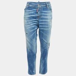 Dsquared2 Blue Washed & Distressed Denim Cool Girl Jeans M