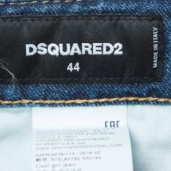 Pre Owned Dsquared2 Blue Distressed Denim Cool Girl Jean M