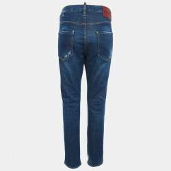 Pre Owned Dsquared2 Blue Distressed Denim Cool Girl Jean M