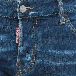 Pre Owned Dsquared2 Blue Distressed Denim Cool Girl Jean M