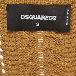 Pre Owned Dsquared2 Mustard Yellow Knit Sleeveless Mini Dress S
