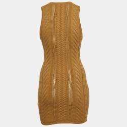 Pre Owned Dsquared2 Mustard Yellow Knit Sleeveless Mini Dress S