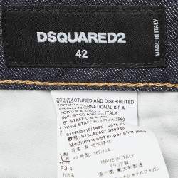 Dsquared2 Navy Blue Denim D Embellished Jeans M Waist 42"