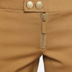 Dsquared2 Brown Gabardine Zipper Detail Trousers M