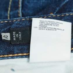 Dsquared2 Blue Distressed Denim Frayed Skinny Jeans M Waist 30"