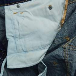 Dsquared2 Blue Distressed Denim Frayed Skinny Jeans M Waist 30"