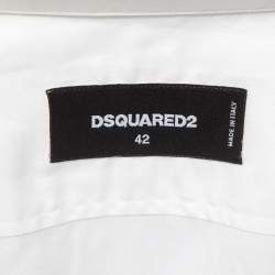 Dsquared2 White Cotton Buttoned Long Sleeve Shirt M