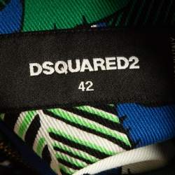 Pre Owned Dsquared2 Multicolor Pedal Print Cotton Sleeveless Mini Dress M