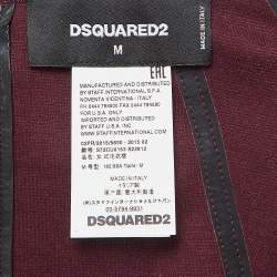 Dsquared2 Burgundy Cotton Knit Mini Dress M