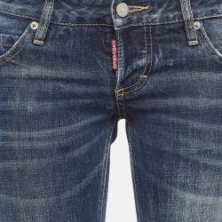 Dsquared2 Blue Washed Denim Low Rise Jeans S Waist 32"