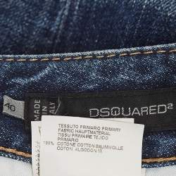Dsquared2 Blue Washed Denim Low Rise Jeans S Waist 32"