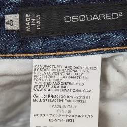 Dsquared2 Blue Washed Denim Low Rise Jeans S Waist 32"
