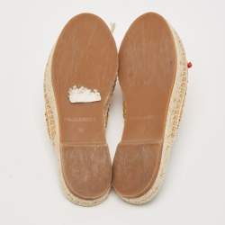 Dsquared2 Beige Straw Mules Size 38