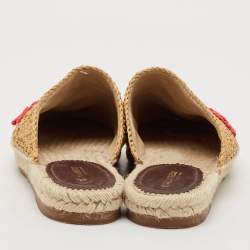 Dsquared2 Beige Straw Mules Size 38