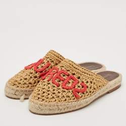 Dsquared2 Beige Straw Mules Size 38
