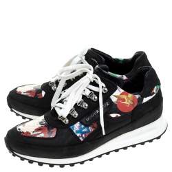 Dsquared2 Multicolor Nubuck And Leather Printed Lace Up Sneakers Size 41