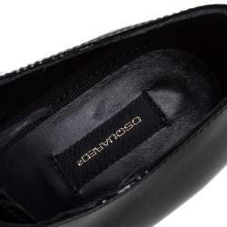 Pre Owned Dsquared2 Black Patent Leather Lace Up Derby Size 38
