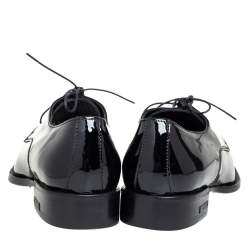 Pre Owned Dsquared2 Black Patent Leather Lace Up Derby Size 38