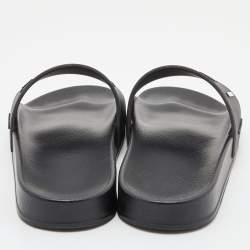 Dsquared2 Black Rubber Icon Flat Slides Size 40