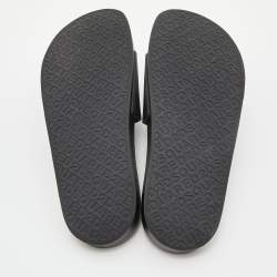 Dsquared2 Black Rubber Icon Flat Slides Size 40
