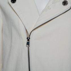 Du Mishmash Cream Denim Embellished Detail Jacket M