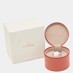 Pre Owned Ebel Silver 18k Rose Gold Stainless Steel Classic Wave 1216086 Women's Wristwatch 27 mm