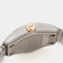 Pre Owned Ebel Silver 18k Rose Gold Stainless Steel Classic Wave 1216086 Women's Wristwatch 27 mm