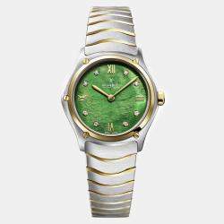 Ebel Green Stainless Steel Sport Classic 1216541 Quartz Women's Wristwatch 29 mm