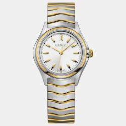 Ebel White Stainless Steel Wave 1216195 Quartz Women's Wristwatch 30 mm
